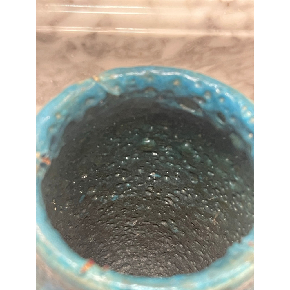 1989 Signed Studio Pottery Vase “Presence” by Czyzeuwski Teal Crater Glaze - Picture 3 of 10